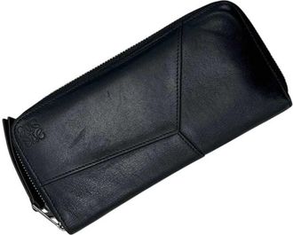 Loewe Black Leather Long Wallet (Bi-Fold) (Pre-Owned)