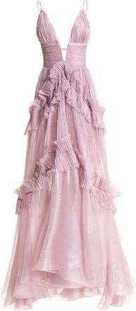 Maria Lucia Hohan Yarinna asymmetrische jurk met ruches - Roze