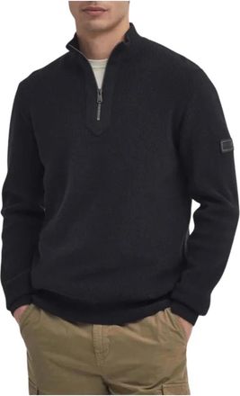 Barbour Crawley Funnel Neck Jumper - Heren - Vesten met rits - Zwart - M - Hoodies & sweatvesten