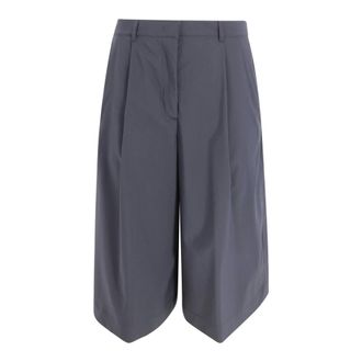 Herno Long Shorts, female, Blue, Size: 2XS High-Waist Bermuda
