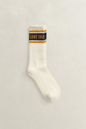 GANT Men Striped Logo Sport Socks (40-42) CREAM