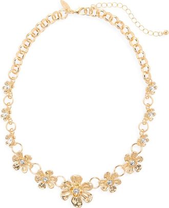 Tasha Crystal Flower Frontal Necklace in Gold at Nordstrom Rack