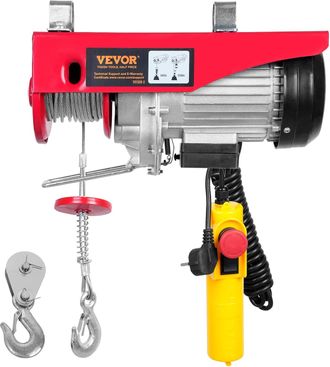 OEM Cabrestante El&eacute;ctrico De 600 Kg, Polipasto El&eacute;ctrico Con Control Remoto Con Cable, Cable De 4 M, 1200 W, Altura De Elevaci&oacute;n De 10 M/min, Cable Simple