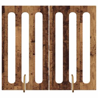 vidaXL Valla Plegable Para Mascotas 2 Pcs Madera De Roble Vidaxl