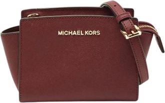 Michael Kors Pre-owned Cross Body Bags, female, Red, Size: ONE SIZE Pre-owned Leather Crossbody Bag