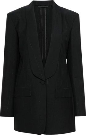 Givenchy Chaqueta de lana con rayas de lurex - Jackets - Mujer - Negro - S