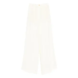 Forte_Forte Broeken, Dames, Beige, S, Wijde broek