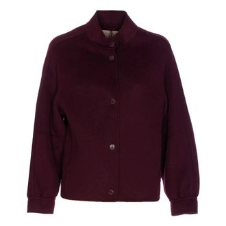 Twinset Light Jackets, female, Purple, Size: XS Caban Coat