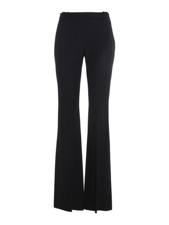 Alexander McQueen Black crêpe bootcut trousers