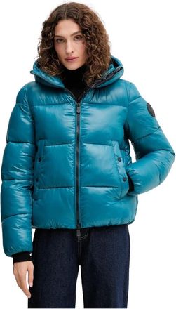 Save The Duck Biddy Capuchon Puffer Jas - Dames - Gewatteerde jassen - Blauw - XS - Leer - Jassen
