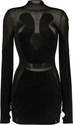 Dion Lee Chenille intarsia mini dress - women - Nylon/Viscose/Elastane - S - Black