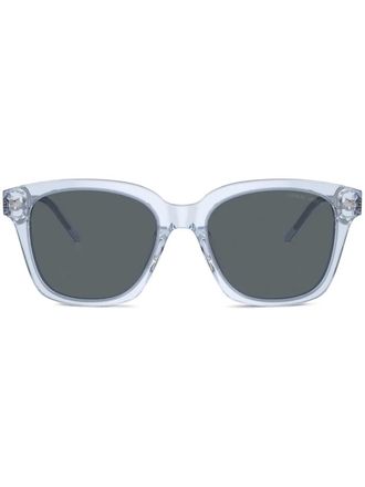 Giorgio Armani geometric-frame sunglasses - women - Acetate - 52 - Blue