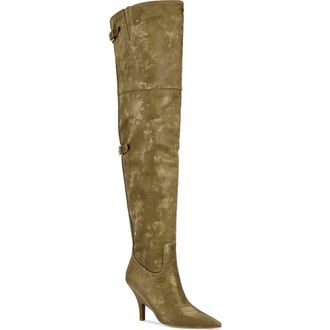 Azalea Wang Backer Thigh High Boot in Khaki at Nordstrom Rack, Size 6.5