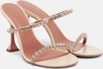 Amina Muaddi Gigi crystal-embellished leather sandals