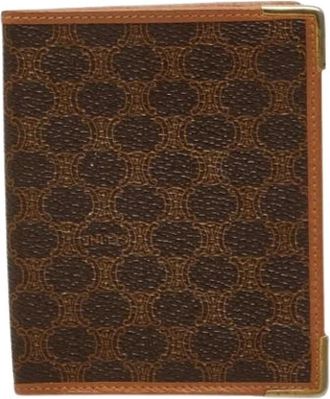Celine Pre-owned Macadam Portemonnee (bi-fold) - Dames - Vintage Accessoires - Bruin - ONE Size - Leer - Vintage