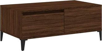 vidaXL Vidaxl - Mesa De Centro Madera Contrachapada Marr&oacute;n Roble 90x50x36,5 Cm