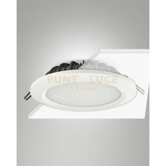 Fabas Luce Peggy Faretto Da Incasso 20w 4000k 2780lm Bianca Ip44 D.20,8cm Dimmerabile Dali