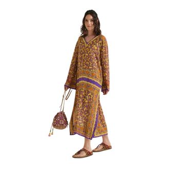 Maliparmi Maliparmi, Kleedjes, Dames, Veelkleurig, L, Sunset Paisley Jurk