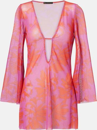 Vix Lidi floral sheer beach dress