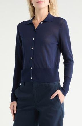 Vince Collared Button-Up Shirt in Navy at Nordstrom Rack, Size X-Small