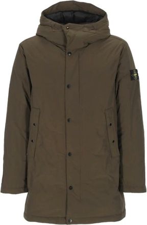 Stone Island Lange Dons Parka - Heren - Winterjassen - Groen - XL - Leer - Jassen