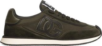 Dolce & Gabbana Cushion Canvas And Leather Sneakers - Heren - Sneakers - Groen - 43 EU - Katoen - Schoenen