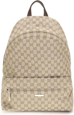 Gucci Mochila de Lona GG Supreme - Bags - Hombre - Beige - ONE SIZE