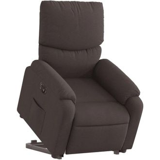 vidaXL Vidaxl - Sill&oacute;n El&eacute;ctrico Reclinable Elevable De Tela Marr&oacute;n Oscuro