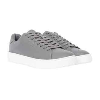 Duck and Cover Mens Kremes Leather-Look PU Trainers (Taupe) - Size UK 11