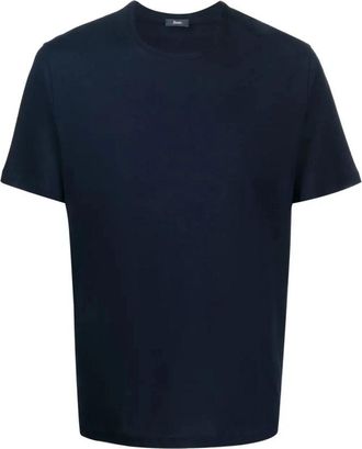Herno Casual T-shirt - Heren - T-shirts - Blauw - 3XL - Katoen - Tops