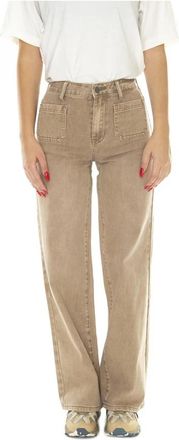 Guess Straight Jeans - Dames - Loose Fit Jeans - Bruin - W28 - Katoen - Jeans