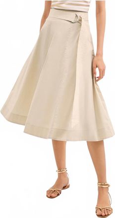 Veronica Beard Facia Skirt In Limestone