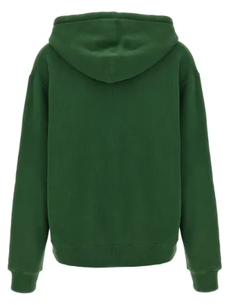 J.W.Anderson Logo-Printed Cotton Hoodie - Green