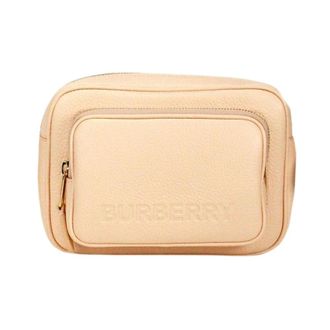 Burberry Bolso cruzado peque&ntilde;o de cuero con logo - Bags - Mujer - Beige - ONE SIZE