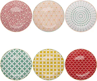 Villa D'Este Home Tivoli Juego de 6 platos de fruta CONFUSION IN COLORS surtidos