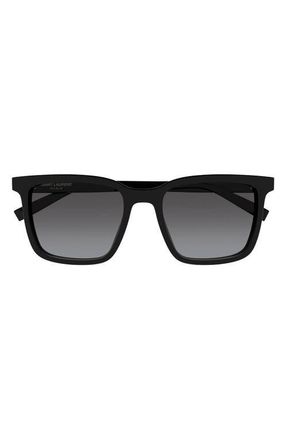 Saint Laurent 54mm Square Sunglasses in Black at Nordstrom