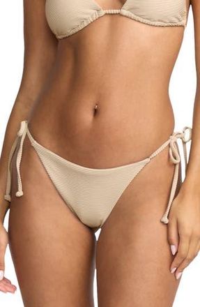 Billabong Tanlines Tanga Side Tie Bikini Bottoms in Cobblestone at Nordstrom Rack, Size X-Small