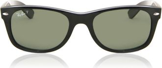 Ray-Ban RB2132 New Wayfarer Polarized 901/58 Mens Sunglasses Black Size 52