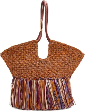 Zimmermann Medium Goldentime Fringed Tote Bag