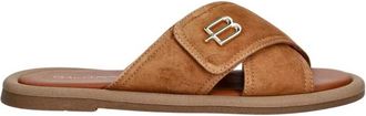 Baldinini Suede Slippers - Dames - Sandalen - Bruin - 39 EU - Leer - Schoenen
