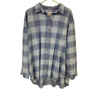 Eddie Bauer Womens Plaid Ballard Flannel Button Up Shirt In Light Blue