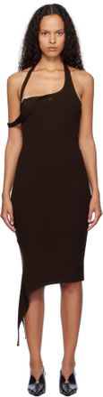 ワンピース COURREGES 'Twist Rib Knit Long' dress Brown 324MRO469FI0001 Courrèges Twist Rib Knit Long Dress from $491.00 - on Stylight