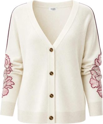 Liu Jo Sweater Cardigan - Dames - Vesten - Beige - S - Polyester - Truien & Vesten