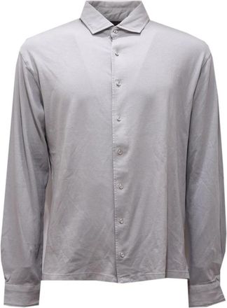 Liu Jo Regular Fit Grijze Katoenen Polo Shirt - Heren - Casual Overhemden - Grijs - 3XL - Katoen - Overhemden