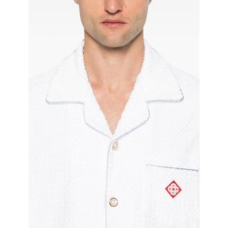 Casablanca Camp-Collar Cotton Shirt - White