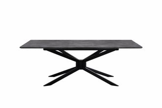 Pondecor Interiorismo Mesa de comedor extensible con acabado efecto m&aacute;rmol 160/200x90x75cm