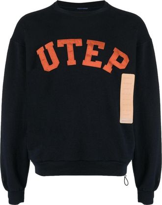 4sdesigns UTEP-print cotton sweatshirt - men - Cotton/Polyester - M - Blue