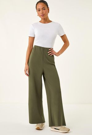 Roman Wide Leg Crepe Stretch Trouser