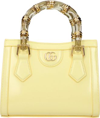 Gucci Diana Damens Gelbe Lederhandtaschen