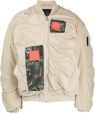 A-Cold-Wall* Cubist Ruched Bomber Jacket Dark Stone ACWMO131